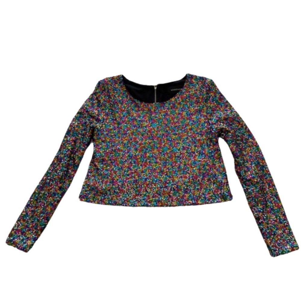 MINKPINK Sequin Crop Top